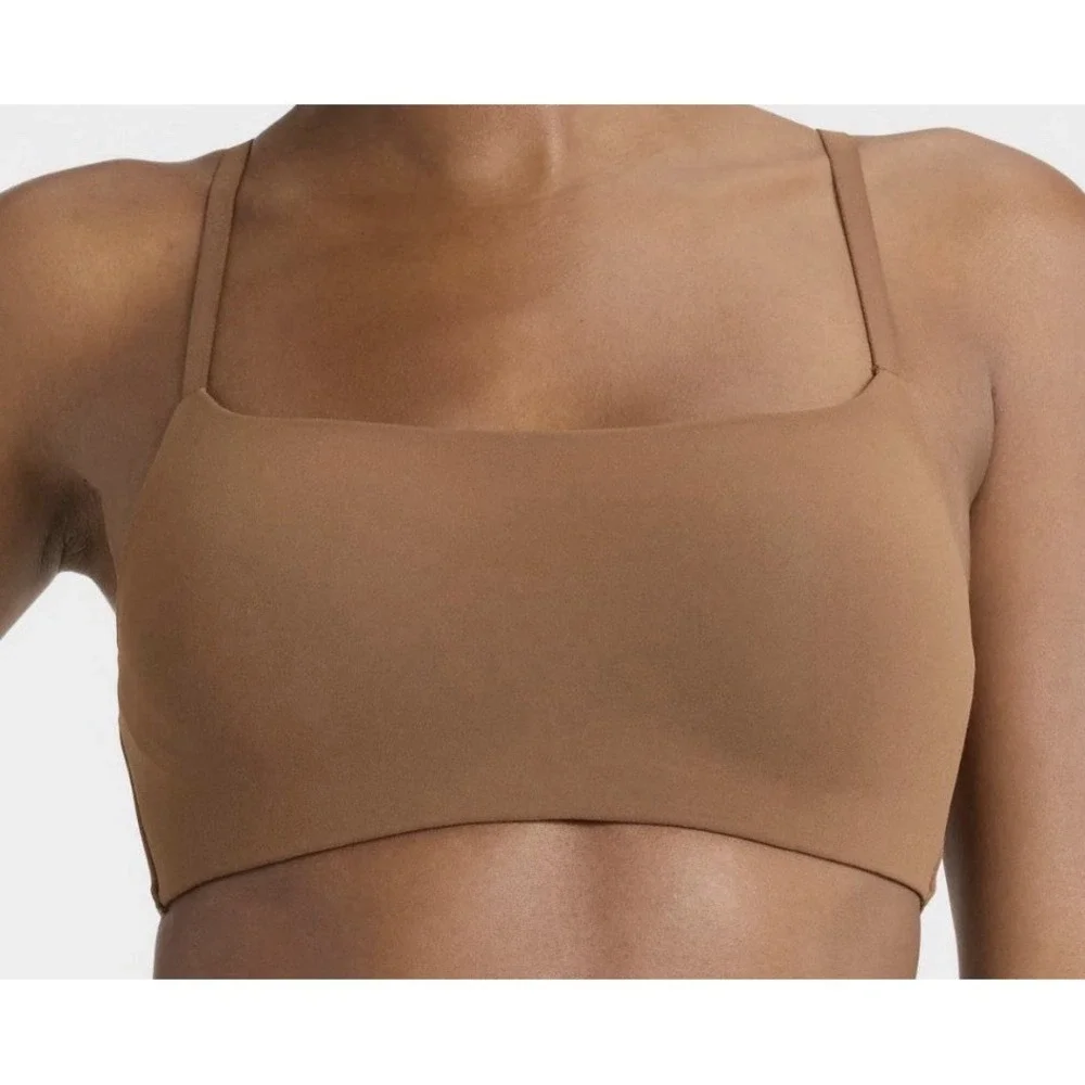 Auden NWT Luxury Collection Luxe Stretch Lightly Lined Scoop Bralette Caramel XL